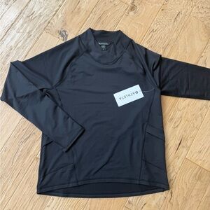 Athleta Whistler Fuse Mock Neck Top in Black